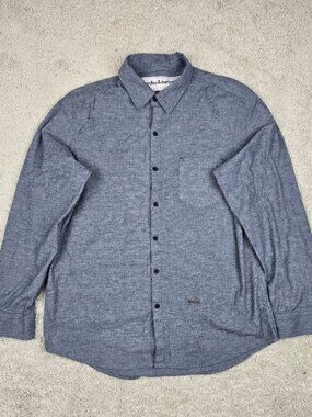 Hedley & Bennett Men’s Chambray Work L/S Long Sleeve Shirt  Size XL blue STAIN